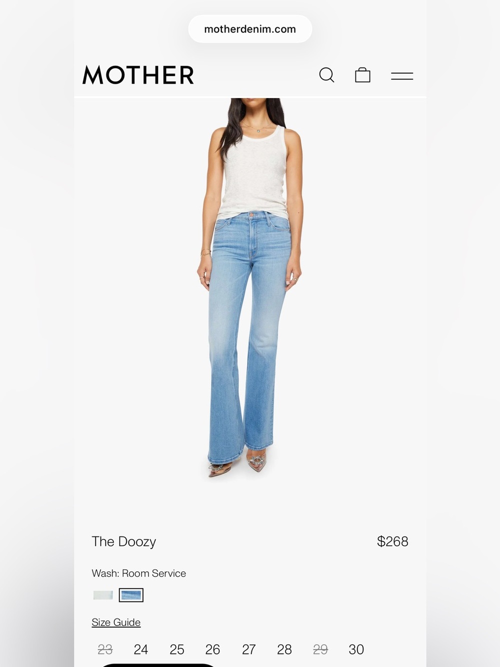 Mother Women's The Doozy Blue Flared Jeans - Picture 7 of 8